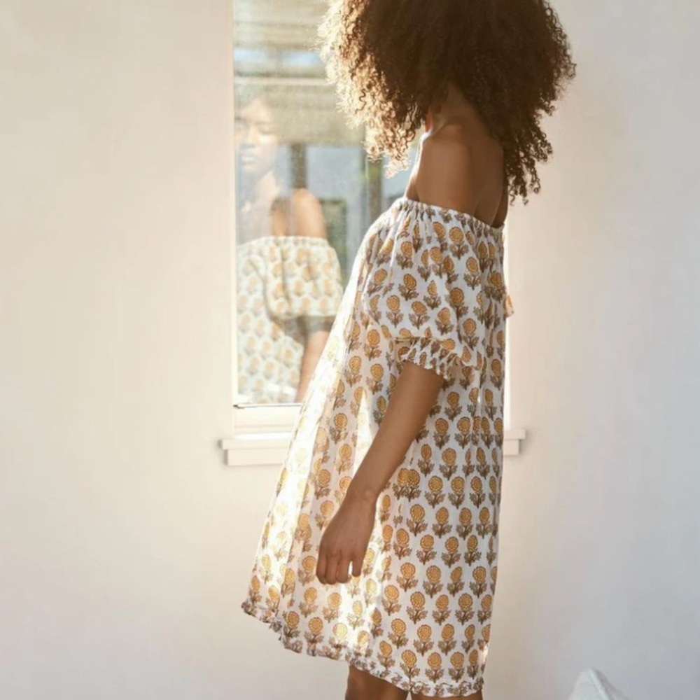 EDDY Sydney Puff Sleeve Mini
Nightgown
Ochre/Dahlia Floral print - Picture 4 of 12
